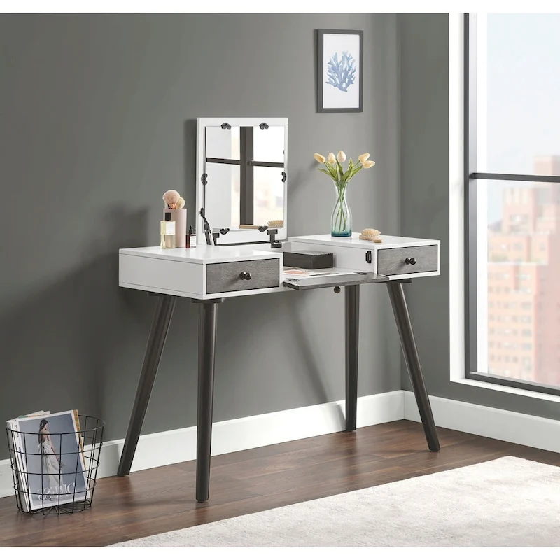 Mid-Century Modern 44 2-Drawer Vanity / Desk