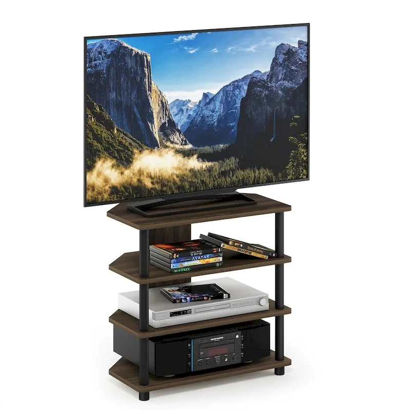 Furinno Turn-N-Tube Easy Assembly 4-Tier Petite TV Stand