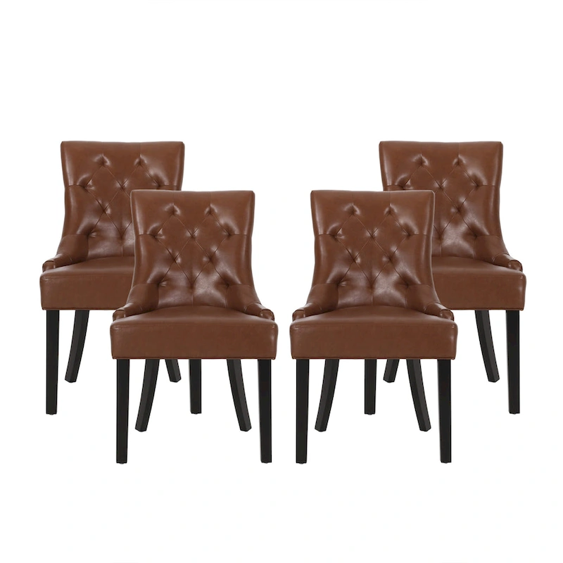 Cheney Tufted Dining Chairs (Set of 4) by Christopher Knight Home