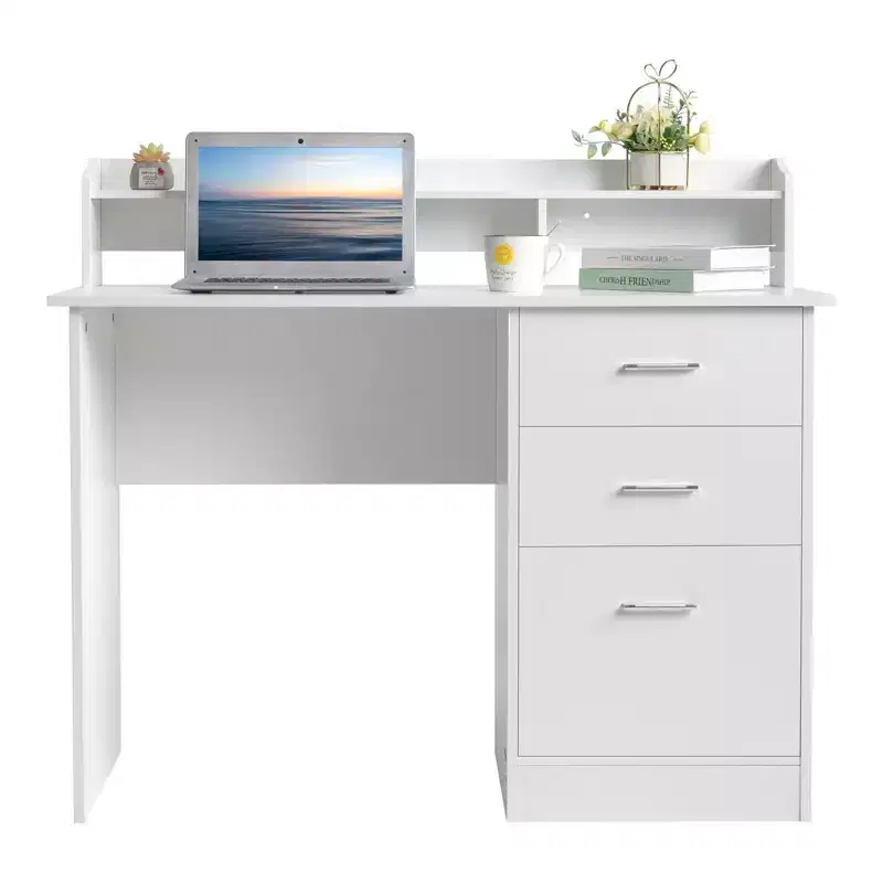 43.31 inch W Rectangle Computer Desk with Hutch