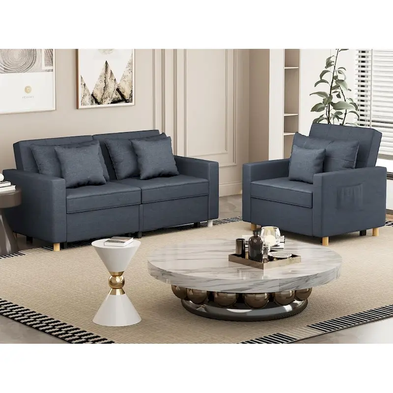 AECOJOY 3-in-1 Sofa Bed Double Sleeper Chair Bed