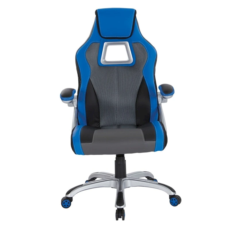 Bonded Leather and Mesh Racing Style Gaming Chair