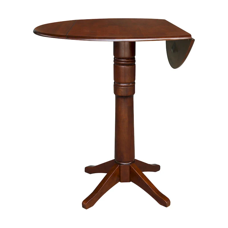 42 Round Dual Drop Leaf Table - Espresso