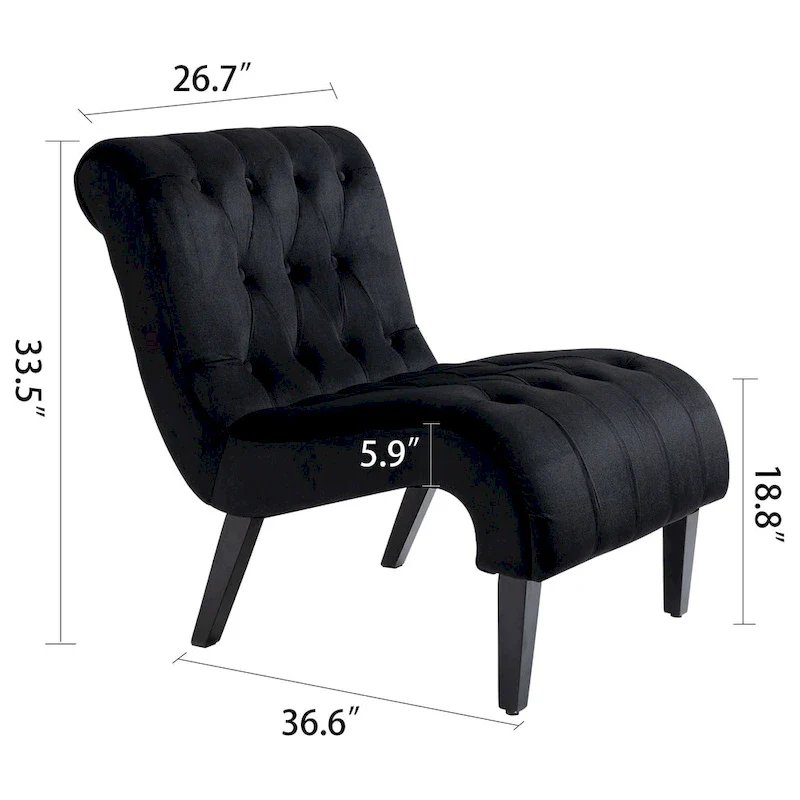 AVAWING Armless Accent Upholstered Lounge Chair