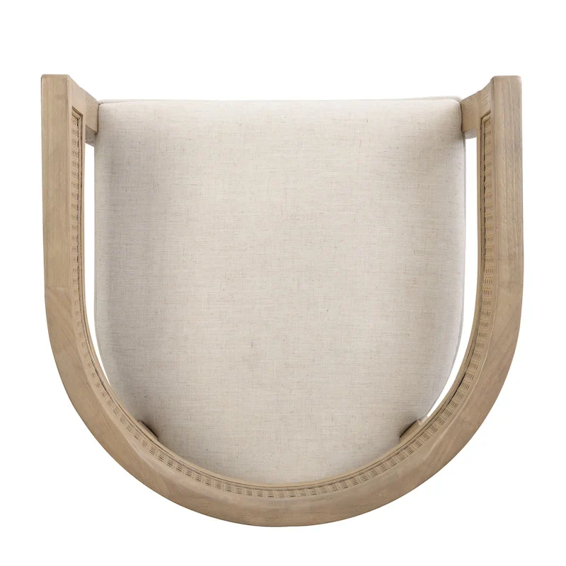 Halea Farmhouse Rubberwood Dining Chairs with Cane Back (Set of 2) by