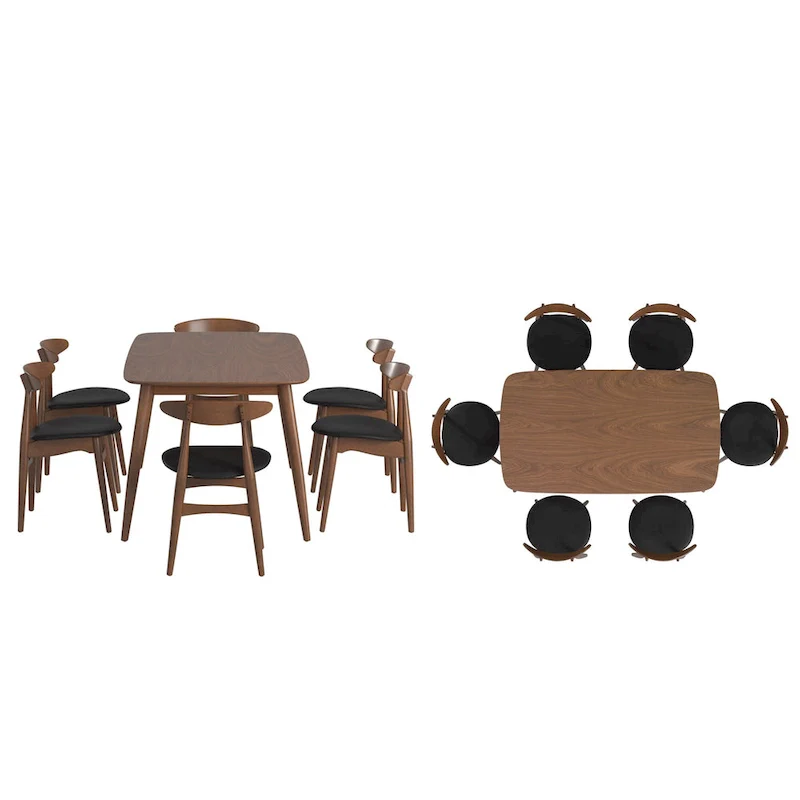 Ribe Mid-Century Modern Tapered Dining Set