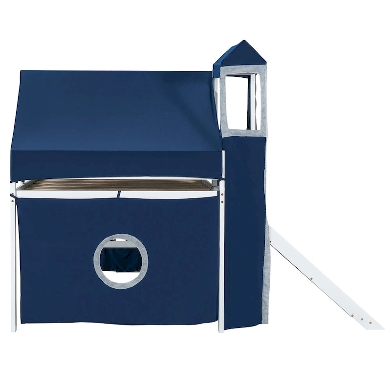 Loft Bed with Tent and Tower