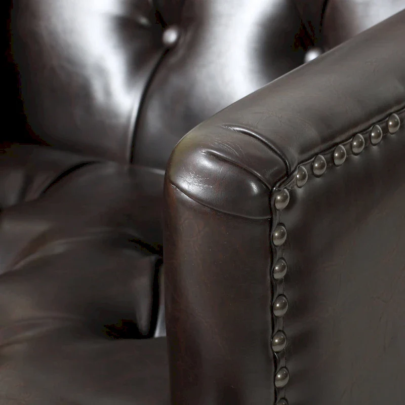 Malone Brown Leather Club Chair by