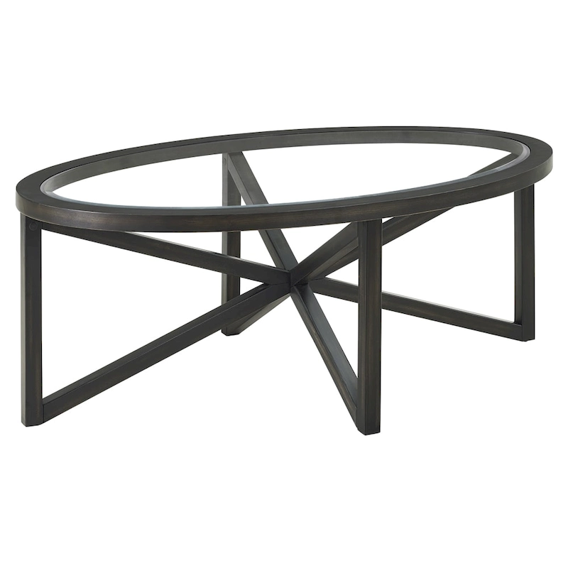 Modern Simple Glass Coffee Table, Tempered Glass Coffee Table
