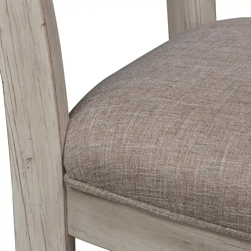 Farmhouse Reimagined Antique White Opt 6 Piece Trestle Table Set