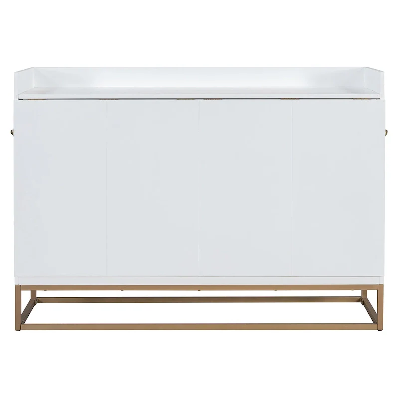 Queen Murphy Bed with Cabinet - White/Gray/Blue