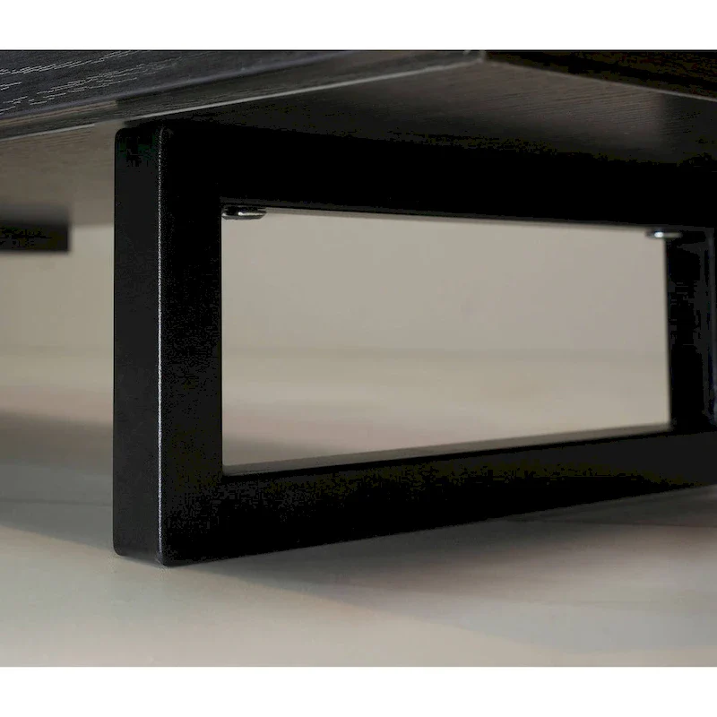 Avery 55-inch 2-Drawer 4-Shelf TV Stand in Steel