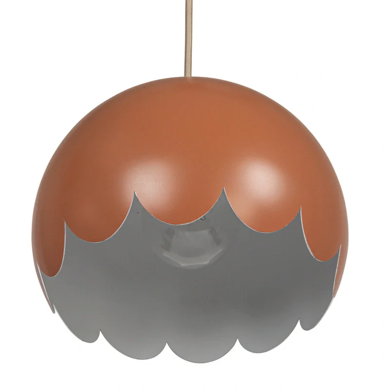Scalloped Metal Pendant Lamp