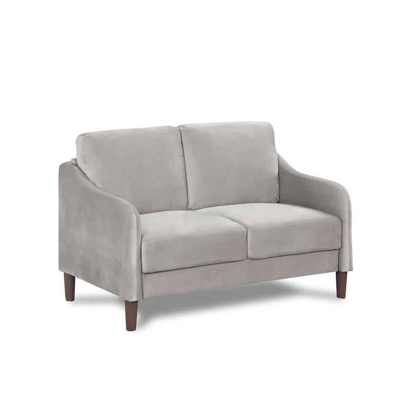 DH BASIC Modern 52-inch Velvet Upholstered Loveseat with Cushions