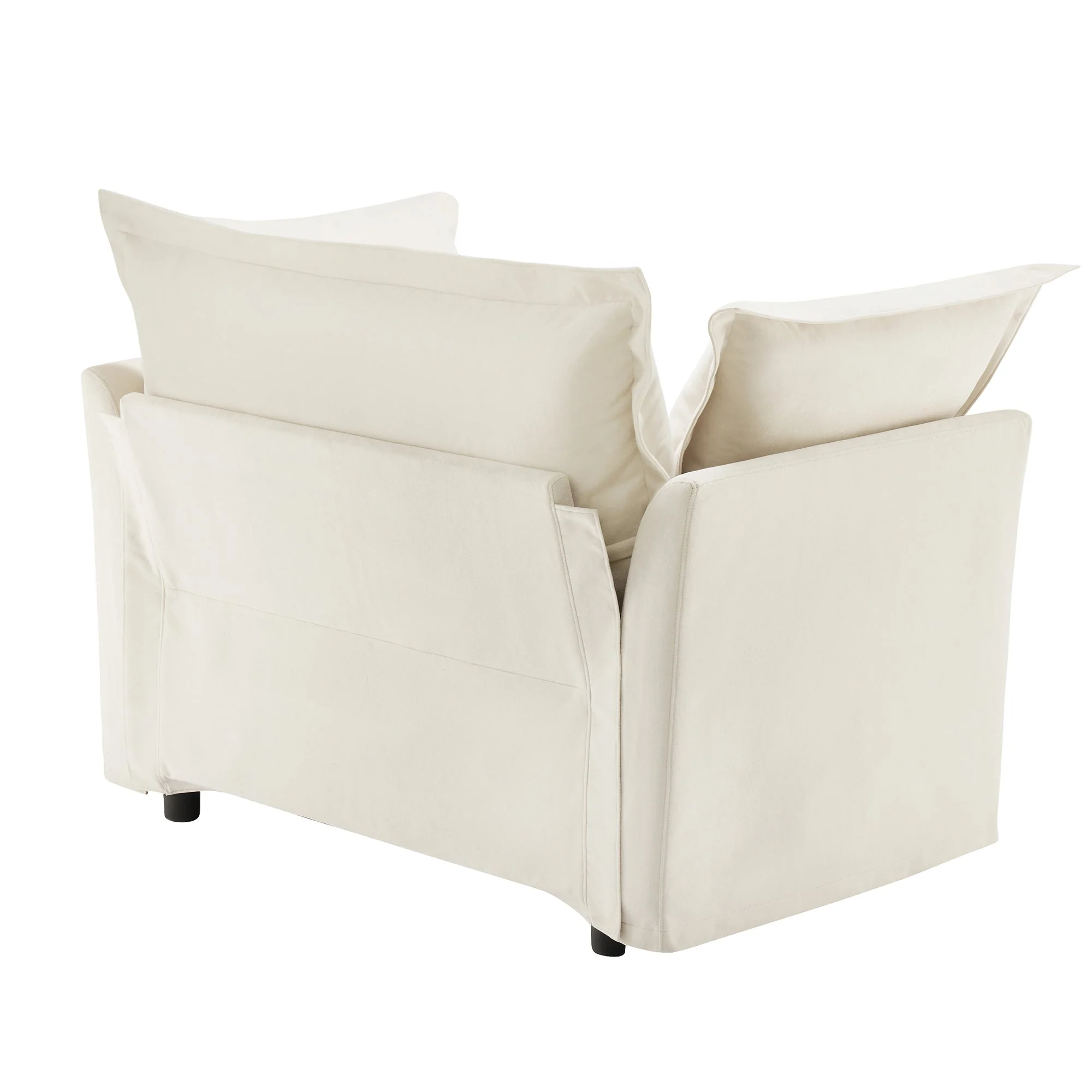 Walker Edison | Slip-covered Deep Seat Comfy Accent Chair