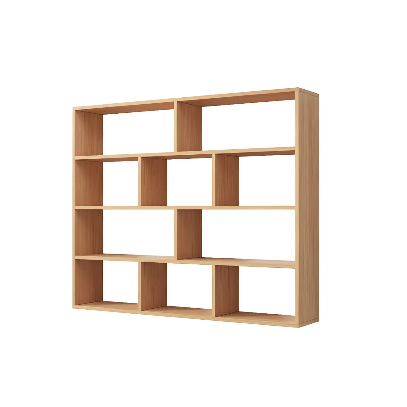 White Wall-Mounted Cube Wood Display Bookcase
