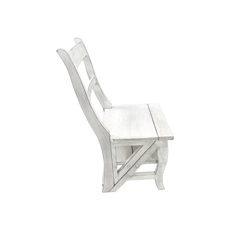 Living Folding Library Chair - Antique White