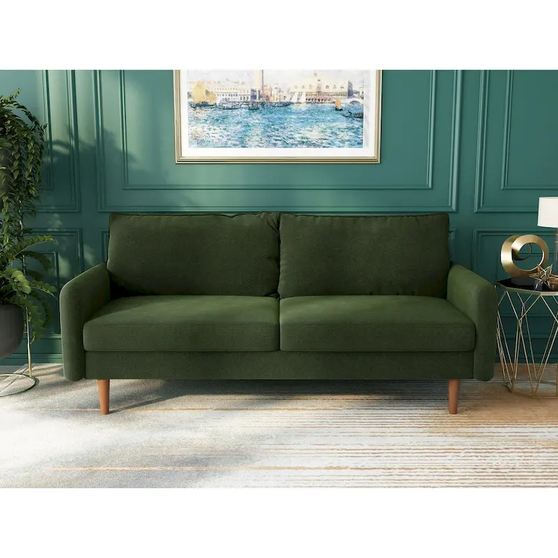 70Velvet Square Arm Sofa