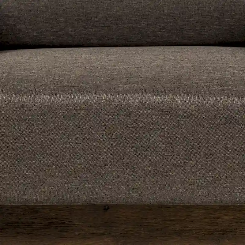 Jimo Rustic Oak and Linen Fabric 2-Piece Sofa Set by Furniture of America