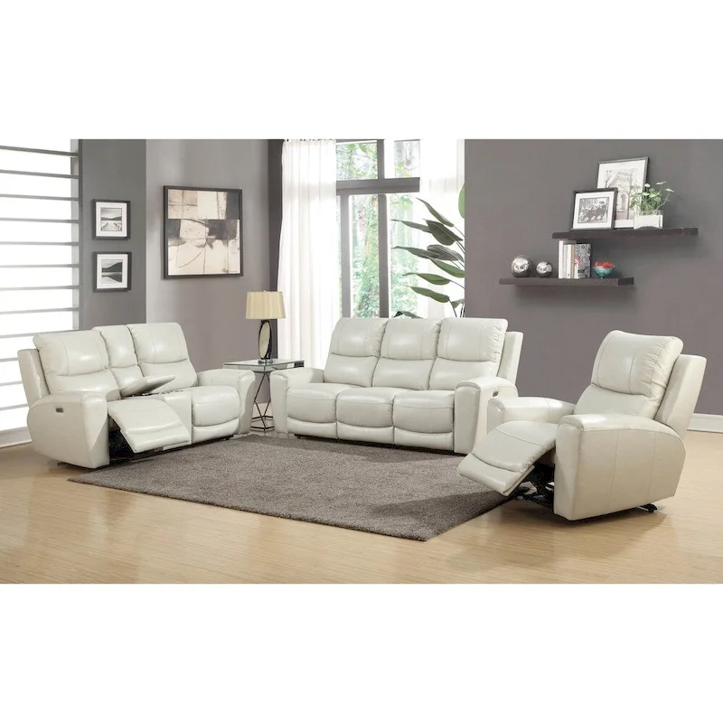 Steve Silver Fyti Top Grain Leather Power Reclining 3-piece Set