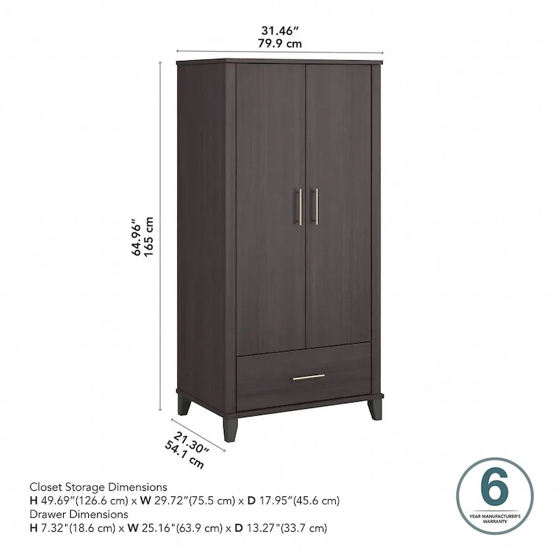 Somerset Large Armoire Cabinet by Bush Furniture