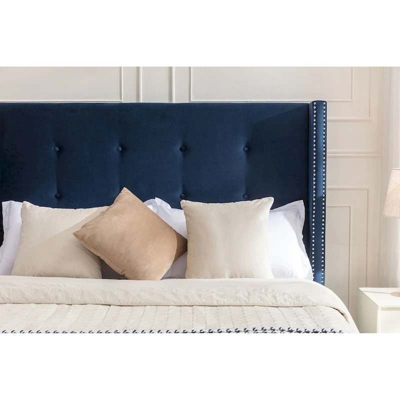 54 High Headboard Peyton Upholstered King Bed