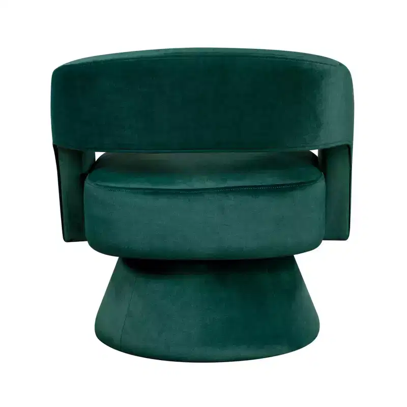 Velvet Swivel Accent Chair, 1-Seat