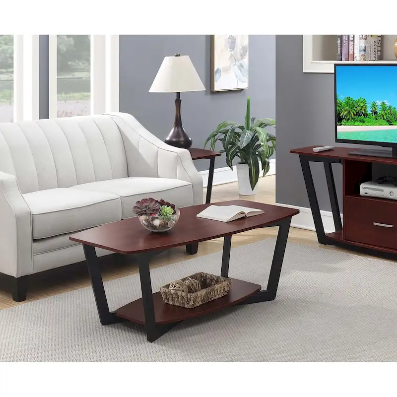 Convenience Concepts Graystone Coffee Table with Shelf