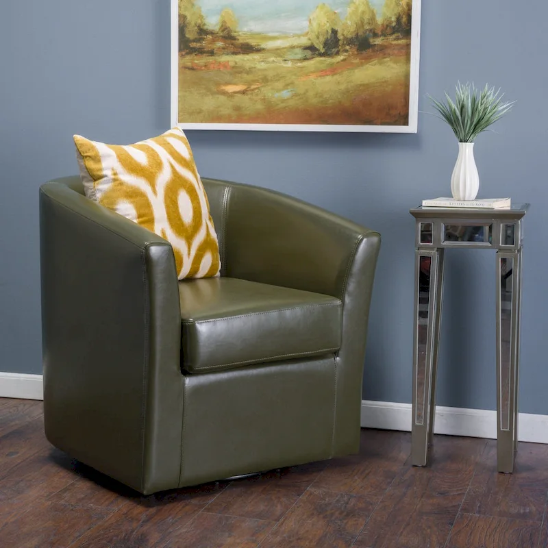 Daymian Swivel Club Chair by Christopher Knight Home - 29.00 D x 30.20 W x 30.50 H