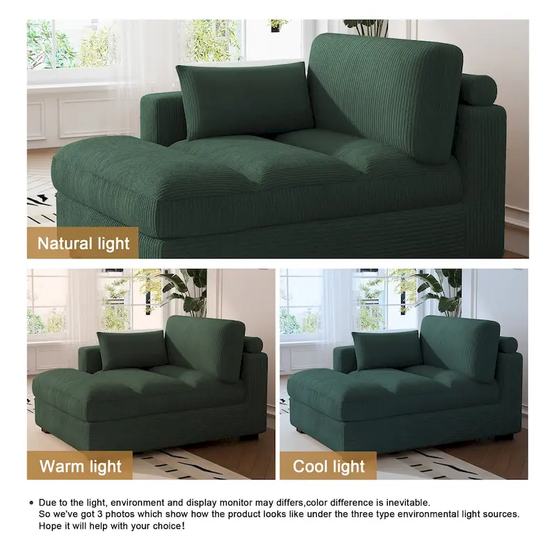 Left and Right Sectional Sofa Set Chaise Lounge Sofa Chair