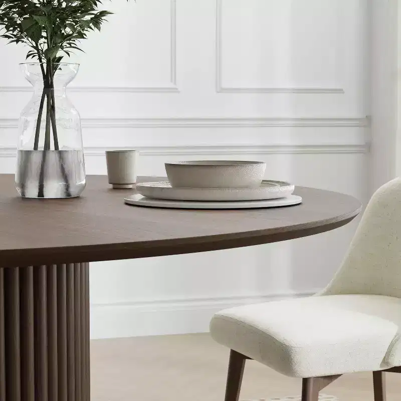 PexFix 46 Round Solid Wood Dining Table Kitchen Tables
