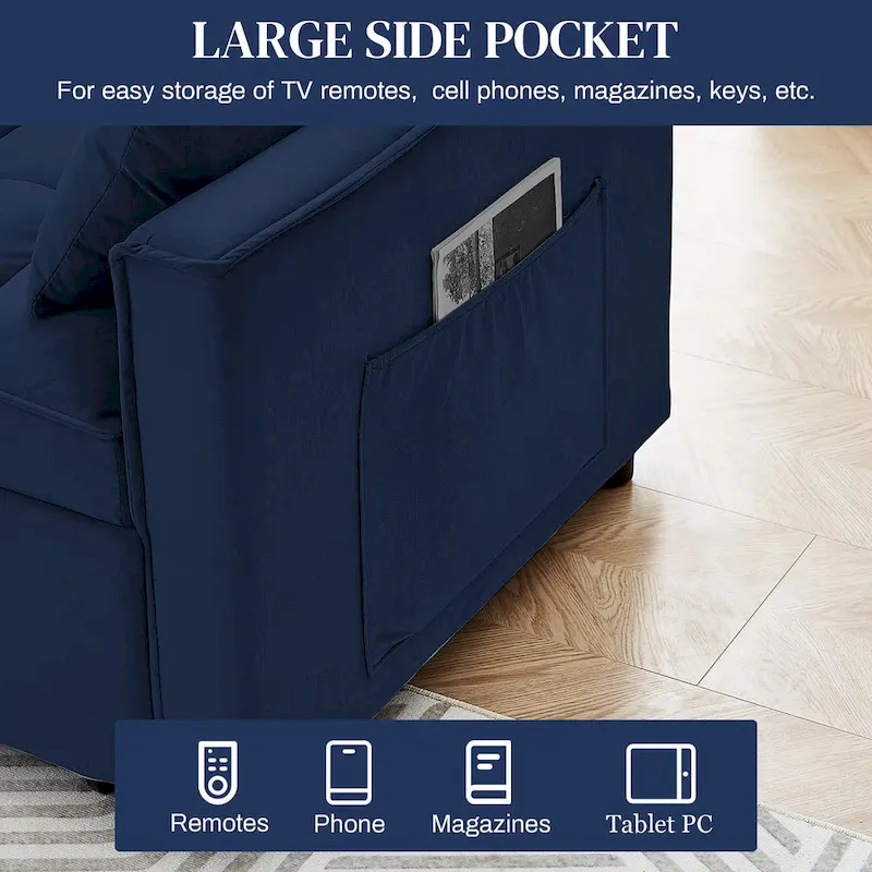 Ouyessir 3 in 1 Multi-Functional Convertible Sleeper Sofa Bed