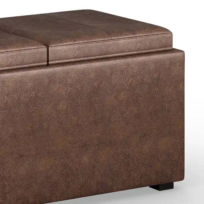 Fabric-Upholstered 3-Piece Ottoman Set