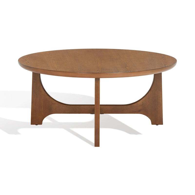 SAFAVIEH Couture Cveta Wood Round Coffee Table - 40 In. W x 40 In. D x 18 In. H - 40Wx40Dx18H