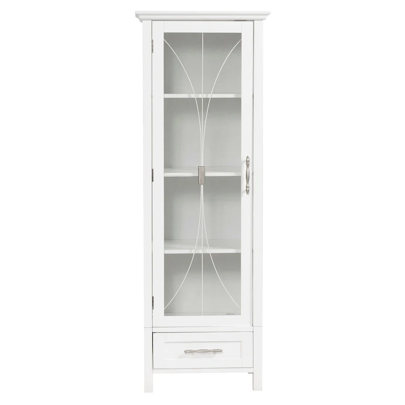 Teamson Home Delaney Freestanding Linen Cabinet with Drawer