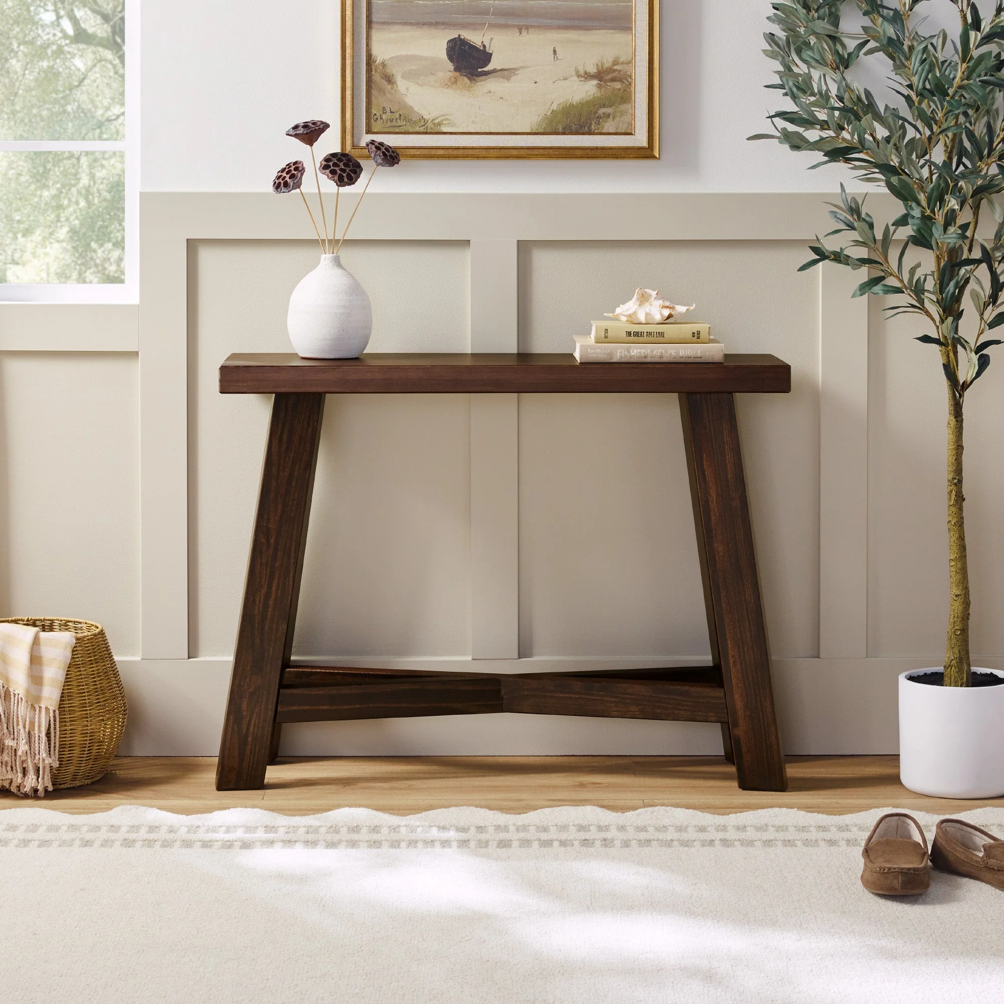 Colt Modern Farmhouse Easy Assembly 40 Entry Table