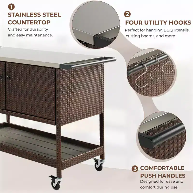GRANDPATIO Bar Cart