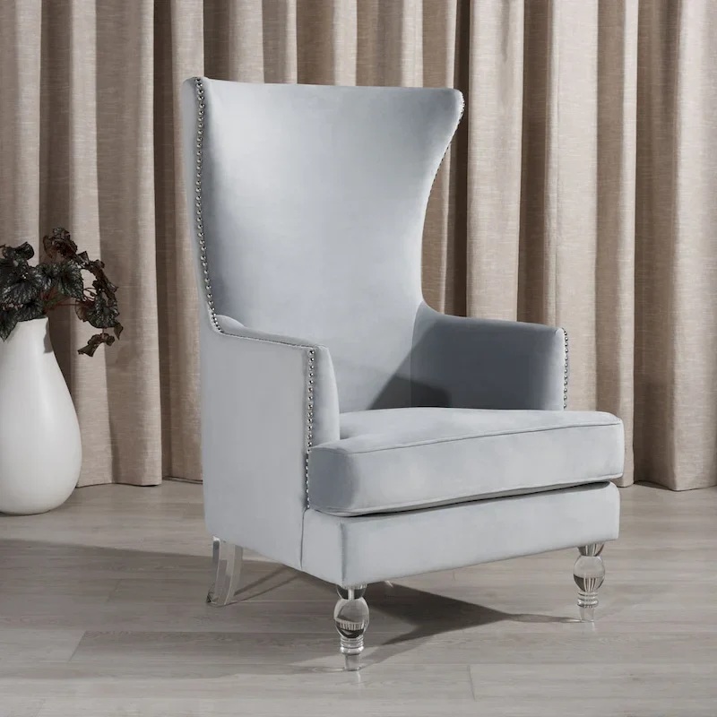 SAFAVIEH Couture Cath Modern Wingback Chair - 29Wx32Dx45H