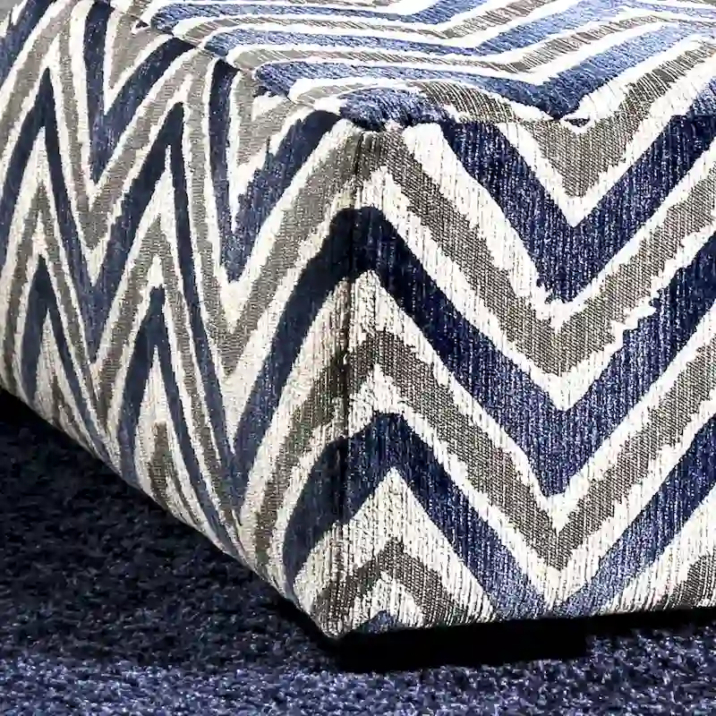 Slaren Transitional Navy Microfiber Cocktail Ottoman by Furniture of America