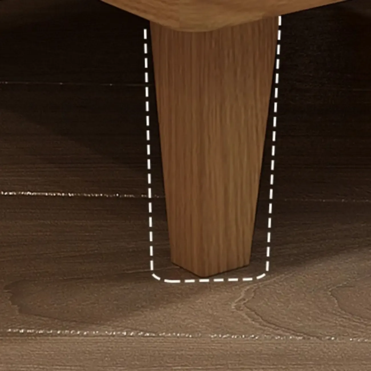 Modern Natural Wood Open Nightstand with Drawer