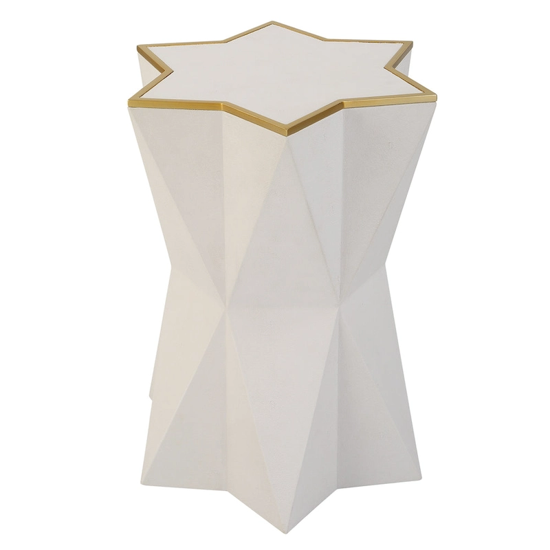 Uttermost Capella White Accent Table - 16 W x 22 H x 16 D