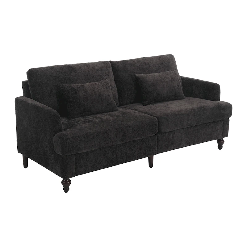 HOMEFUN Modern chenille Fabric Loveseat,2-Seat Upholstered Loveseat Sofa Modern Couch