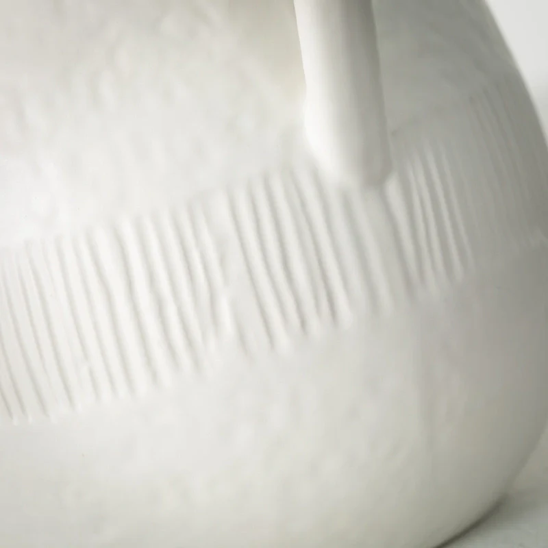 Sullivans 10  White Chiffon Stone Pitcher - 7 L x 5.75 W x 10 H