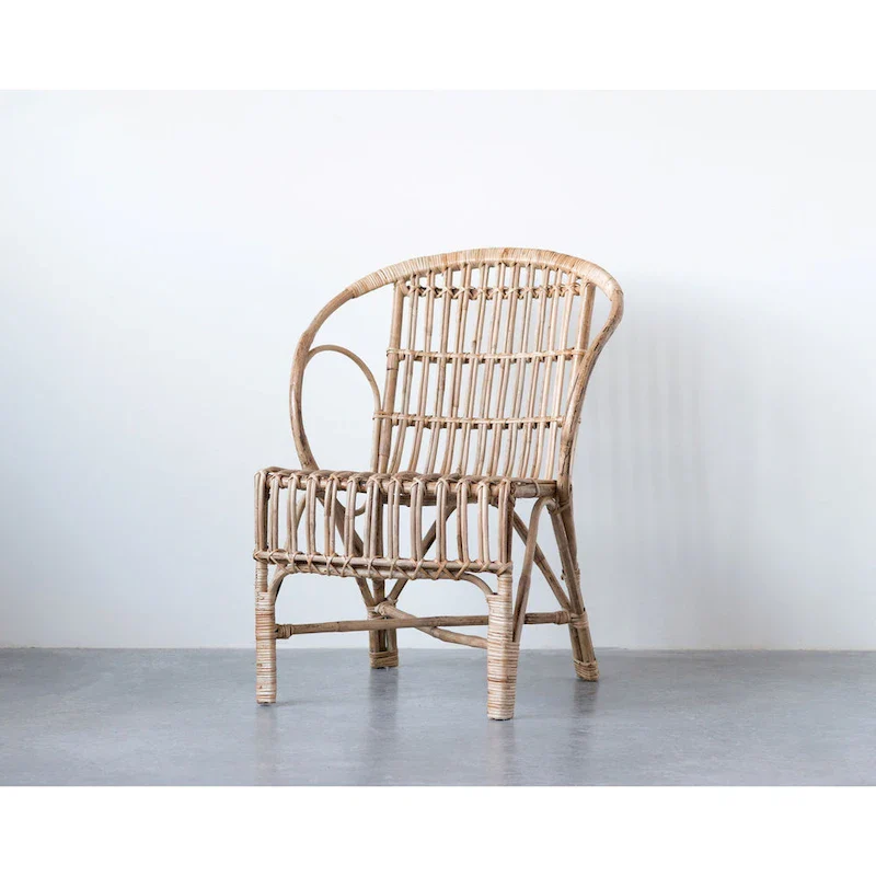 Pure Bamboo Chair with Rounded Back