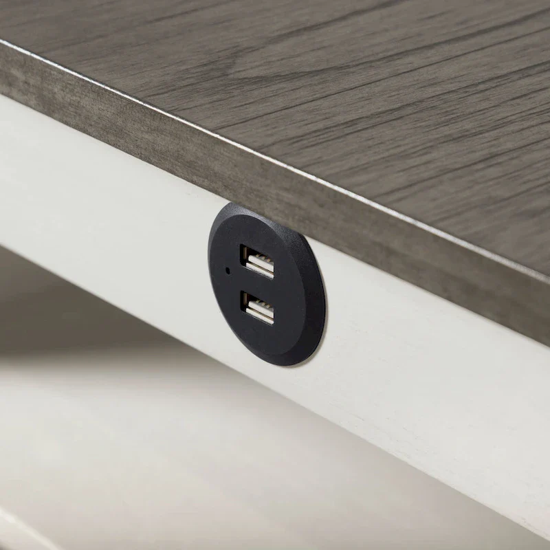 Furniture of America Vesper 3-Piece Counter Height Dining Set with Shelving