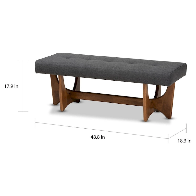 Carson Carrington Ullarp Mid-century Modern Upholstered Bench