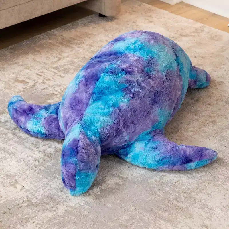 Faux Fur Turtle Kids Bean Bag Seat – Large, Seats up to 2 (Multiple Colors)