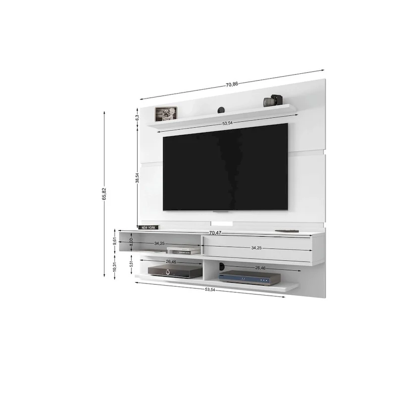 Carbon Loft McNeil Floating Entertainment Center with ShelvesFloating Entertainment Center with Shelves