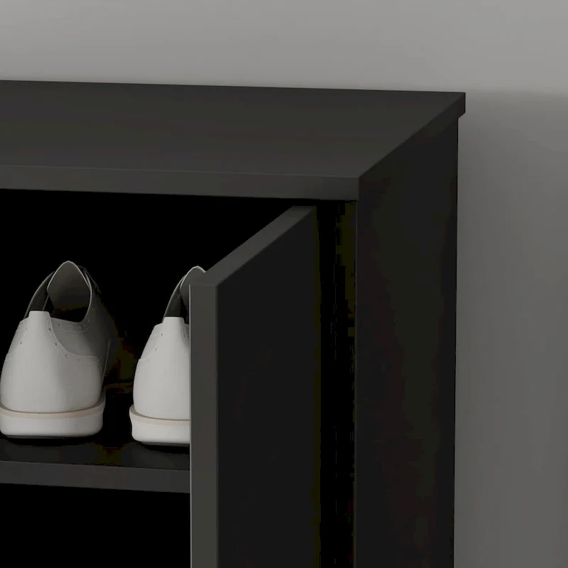 Shoe Cabinet with Double Doors and 8 Adjustable Shelves
