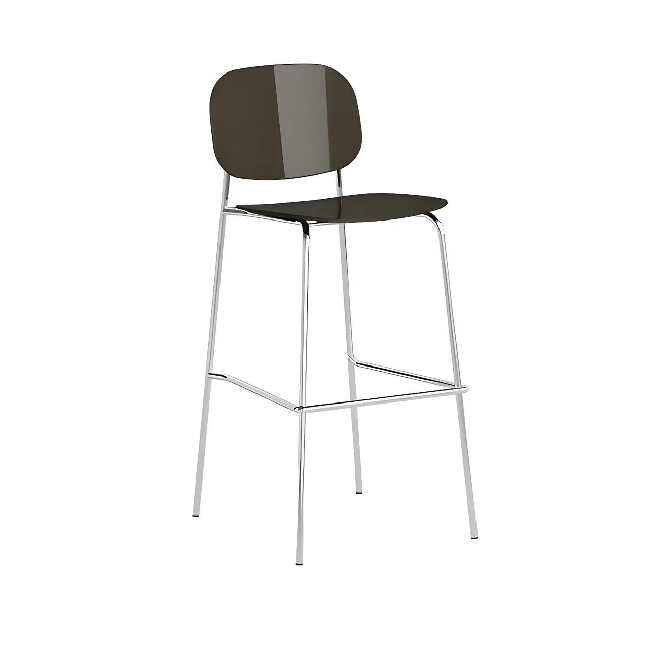 Modern Metal Counter Height Acrylic Bar Stools